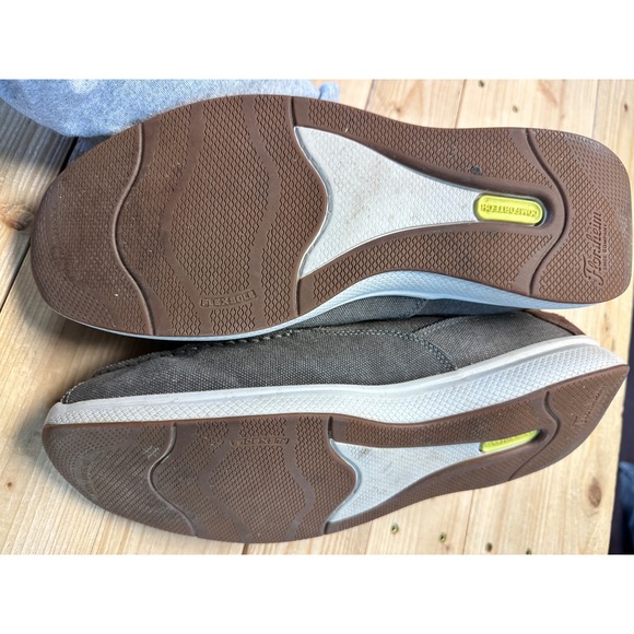 Florsheim Mens Gray Canvas Leather Comfortech Slip On Loafer Shoes 14W - Picture 6 of 6